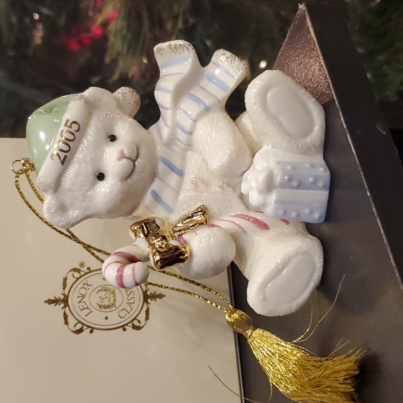 Lenox Teddy Ornament - Picture 1 of 6